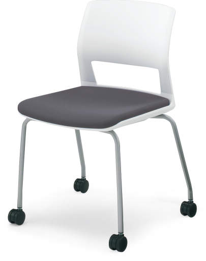 コクヨ ミーティングチェアー 会議用イス 160シリーズ 肘なしチェアー(布) 背樹脂タイプ/キャスタータイプ CK-160C