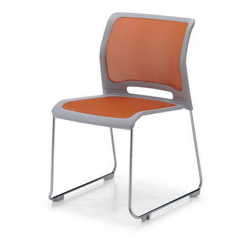 コクヨ Caravel カラベル 〈ステンレス脚〉（ライトグレーフレーム） サークル脚タイプ/背メッシュタイプ/ライトグレー CK-S640E2