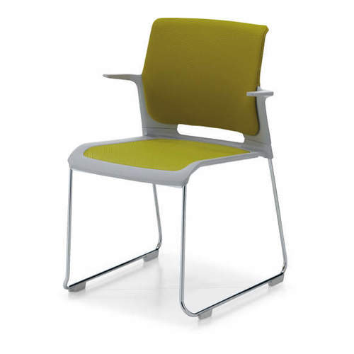 コクヨ Caravel カラベル 肘付き〈スチール脚〉（ライトグレーフレーム） サークル脚タイプ/背クッションタイプ/ライトグレー CK-M643E2