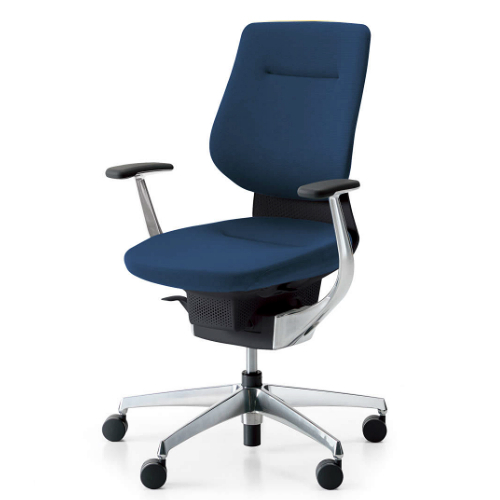 コクヨ イングチェア バーチカルタイプ　アルミ肘・アルミポリッシュ脚　ブラックシェル W670×D650 CR-GA3243E6