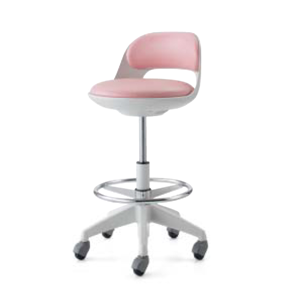 コクヨ スタッフステーション cocotte(ココット) サポートシェルタイプ ステップ付き 作業用イス ホワイトシェル CR-FGP542E1