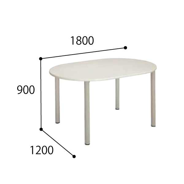 コクヨ スタッフステーション ナーステーブル 4本脚タイプ ラウンド天板 配線キャップなし HT1-M1812HX-F2F11