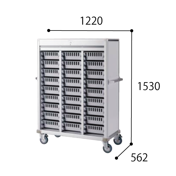 コクヨ スタッフステーション メディレージ 注射薬カート（27床用） HP-MCTC327