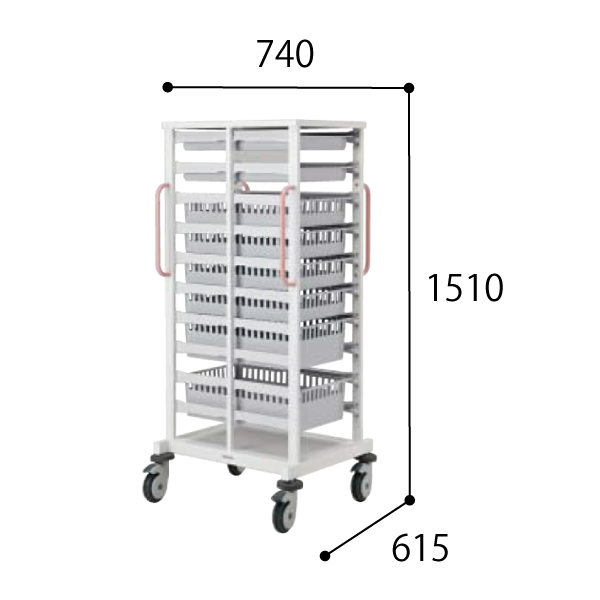 コクヨ スタッフステーション メディレージ 搬送カート（シングル） HP-MCT4615