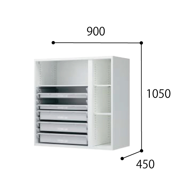 コクヨ スタッフステーション エディア EDIA メディカル 診察材料収納・大トレー 上置き BWUH-HPTBKU59SAW