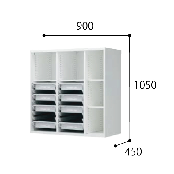 コクヨ スタッフステーション エディア EDIA メディカル 診察材料収納・小トレー 上置き BWUH-HPTSKU59SAW