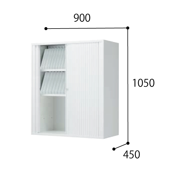 コクヨ スタッフステーション エディア EDIA メディカル カルテ収納・シャッター 上/下置き共用 BWU-HPKSH59SAWN