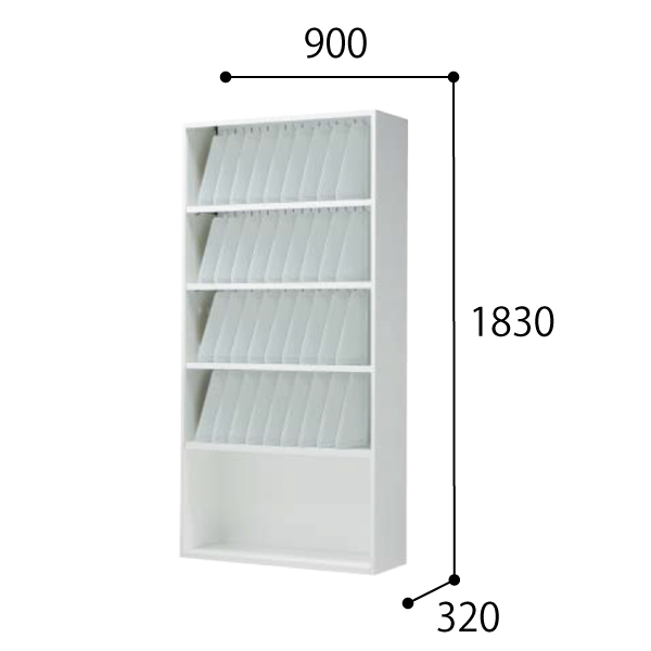 コクヨ スタッフステーション エディア EDIA メディカル バインダ収納・オープン 下置き BWU-HPVK79SSSAW