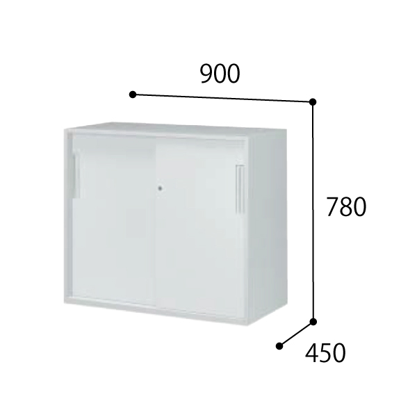 コクヨ スタッフステーション エディア EDIA メディカル 作業用収納・２枚引き違い戸 下置き BWU-HPHD239SAWN