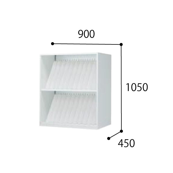 コクヨ スタッフステーション エディア EDIA メディカル レントゲンフィルム収納・オープン（半切判縦置き） 上/下置共用 BWU-HPRHK59SAW