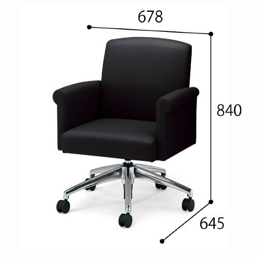 コクヨ 応接セット会議イス グラディア 脚羽根 キャスター 本革＋エコPVCレザー CE-G155CLPB6N