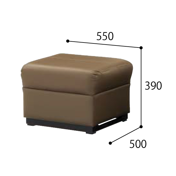 コクヨ 応接セット ピガール スツール 本革＋ビニールレザー CE-551W29CLJ05N/CE-551W25CLJB6N