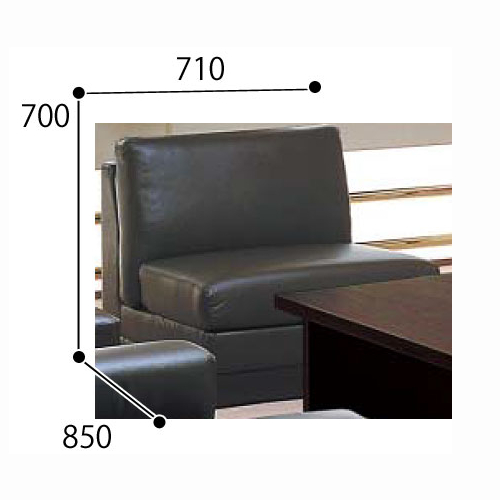 コクヨ 応接セット プログノス アームレスチェアー エコPVCレザー MPR-4S-VZE61