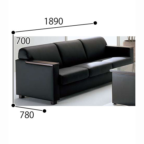コクヨ 応接セット リアクト ソファー エコPVCレザー MRA-3S-W35VZE61/MRA-3S-W39VZE61