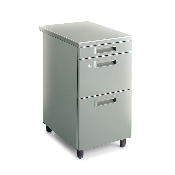 コクヨ 事務用デスクSR型H740タイプ 脇デスク 3段 A4タイプ グレー SD-SR9E2NN