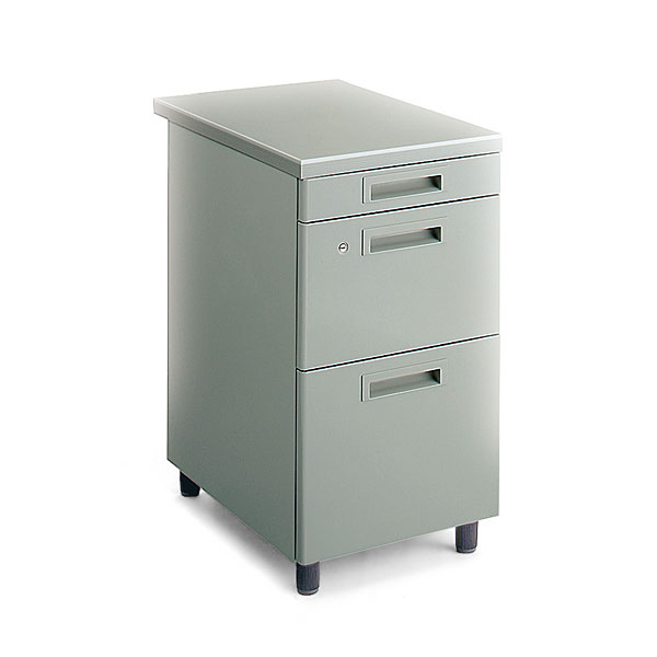 コクヨ 事務用デスクSR型H740タイプ 脇デスク 3段（A4タイプ） グレー SD-SR10E2NN
