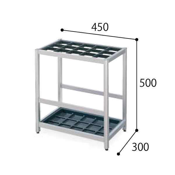 コクヨ 傘立て カサタテ フレームタイプ アルミ アジャスター付き 15本用 US-A162NN