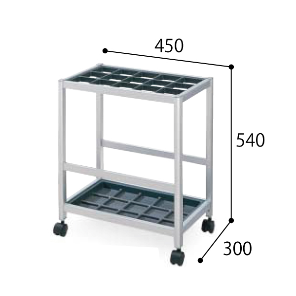 コクヨ 傘立て カサタテ フレームタイプ アルミ キャスター付き 15本用 US-A162CNN