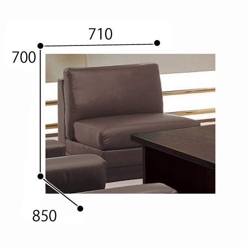 コクヨ プログノス アームレスチェア 本革＋エコPVCレザー MPR-4M-LPB61/MPR-4M-LP061/MPR-4M-LP111