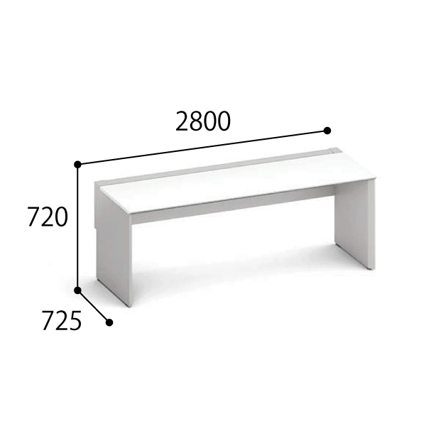 コクヨ ワークヴィスタ＋ 片面タイプ D700 配線カバー 固定式 DWV-PD2807