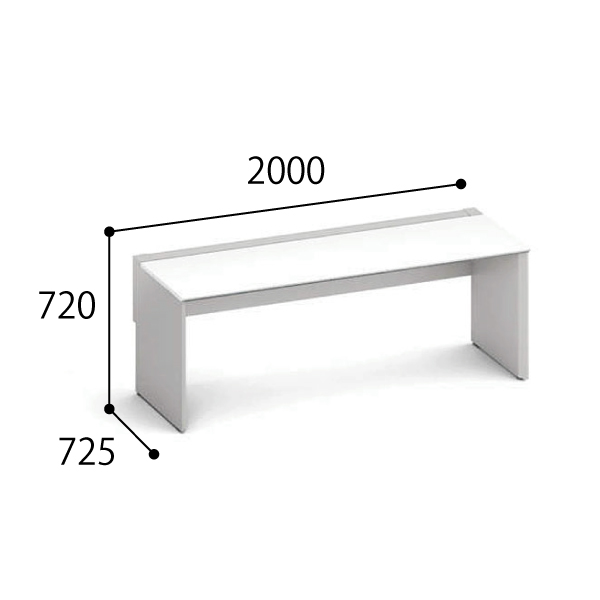 コクヨ ワークヴィスタ＋ 片面タイプ D700 配線カバー 固定式 DWV-PD2007