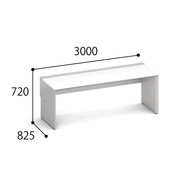 コクヨ ワークヴィスタ＋ 片面タイプ D800 配線カバー 固定式 DWV-PD3008