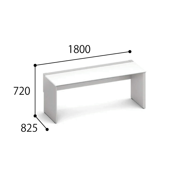コクヨ ワークヴィスタ＋ 片面タイプ D800 配線カバー 固定式 DWV-PD1808
