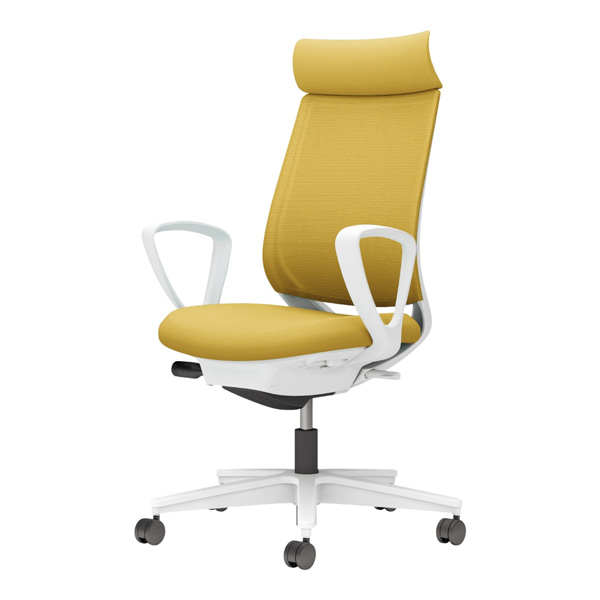 コクヨ ミトラ2 メッシュ アディショナルバック サークル肘 樹脂脚/本体:ホワイト ランバー無 NLキャスター C04-W350MW-E1