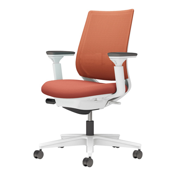 コクヨ ミトラ2 メッシュ スタンダードバック 可動肘 樹脂脚/本体:ホワイト ランバー有 NLキャスター C04-W132MW-E1