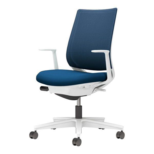 コクヨ ミトラ2 メッシュ スタンダードバック L型肘 樹脂脚/本体:ホワイト ランバー無 NLキャスター C04-W190MW-E1