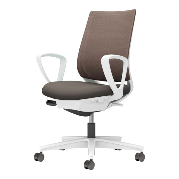 コクヨ ミトラ2 メッシュ スタンダードバック サークル肘 樹脂脚/本体:ホワイト ランバー無 NLキャスター C04-W150MW-E1