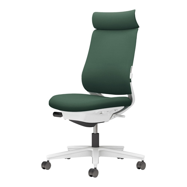 コクヨ ミトラ2 ファブリック アディショナルバック 肘無 樹脂脚/本体:ホワイト ランバー有 NLキャスター C04-W302CW-E1