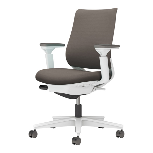 コクヨ ミトラ2 ファブリック スタンダードバック 可動肘 樹脂脚/本体:ホワイト ランバー無 NLキャスター C04-W130CW-E1