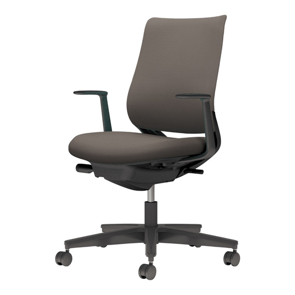 コクヨ ミトラ2 ファブリック スタンダードバック L型肘 ブラック樹脂脚 ランバー無 C04-B190CW-/C04-B190CU-