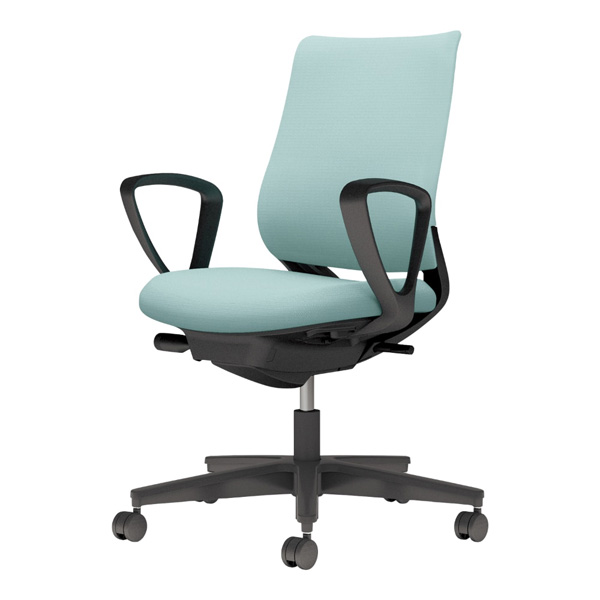 コクヨ ミトラ2 ファブリック スタンダードバック サークル肘 脚ブラック ランバー無 C04-B150CW-/C04-B150CU-