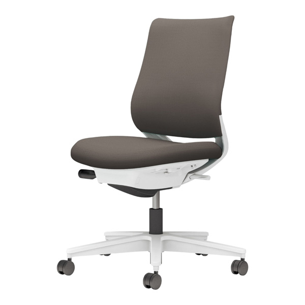 コクヨ ミトラ2 ファブリック スタンダードバック 肘無 樹脂脚/本体:ホワイト ランバー無 NLキャスター C04-W100CW-E1