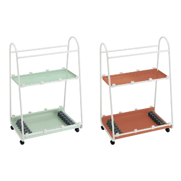 コクヨ Carrio キャリオ ベーシックタイプ ホワイトフレーム 棚板色パウダーミント/ソフトテラコッタ SCA-SBS-E1