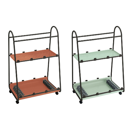 コクヨ Carrio キャリオ ベーシックタイプ ブラックフレーム 棚板色パウダーミント/ソフトテラコッタ SCA-SBS-6A