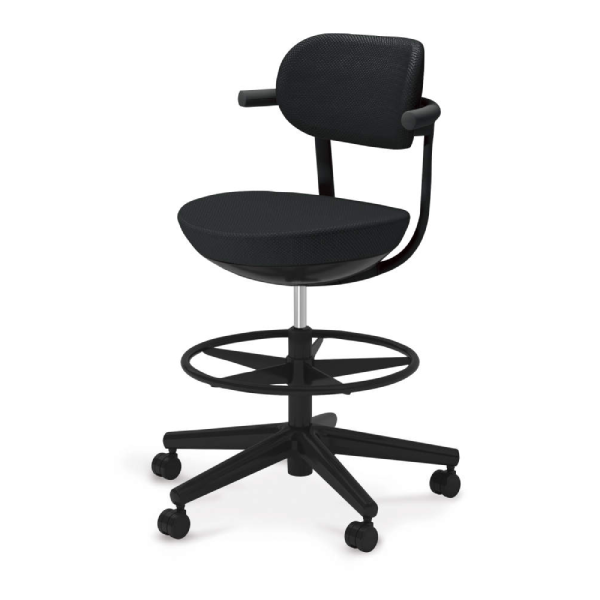 コクヨ パロチェア 背クッション ハイタイプ 背座同色 本体色ブラック W555xD550xH925～1115 C07-B21CU-BK