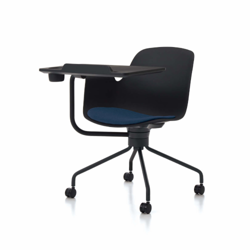 コクヨ ミーティングチェア オールインワン(All in One) 座クッション ブラック塗装脚（背座回転） ブラックメモ台付き K02-B812W-BK5J2