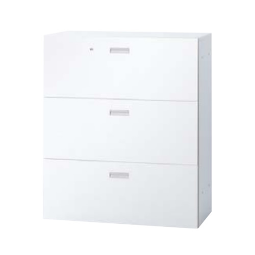 ウチダ BEストレージ 3段ラテラル書庫　下置き(ベース必要) W900×D450×H1050 LA-10（C） 5-849-0342