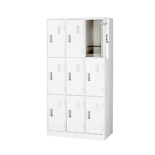 ナイキ LKロッカー 9人用ロッカー W900×D515×H1790 LK9N-W(クリアーホワイト)