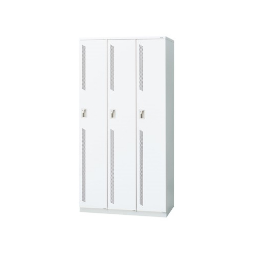 プラス 更衣ロッカー LZシリーズ カラータイプ 3人用 シリンダー錠 W900×D515×H1790 LZ-3S 31-326