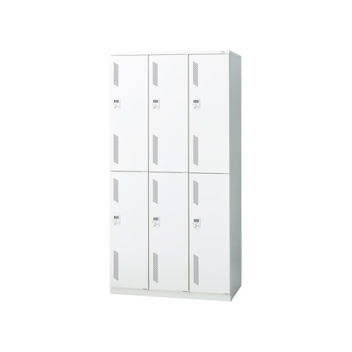 プラス 更衣ロッカー LZシリーズ カラータイプ 6人用 ダイヤル錠 W900×D515×H1790 LZ-6D 31-331