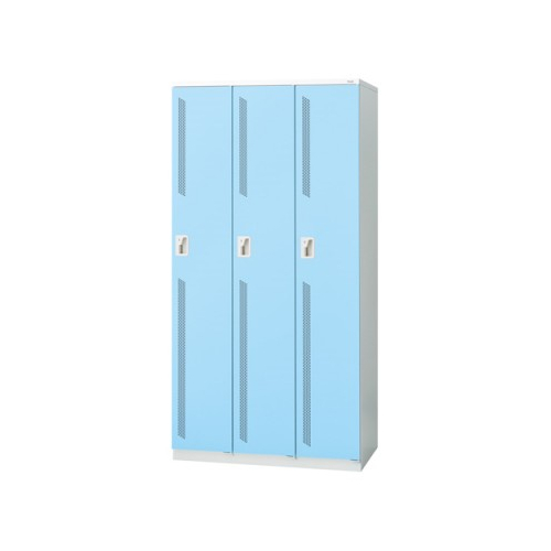 プラス 更衣ロッカー LZシリーズ カラータイプ 3人用 シリンダー錠 W900×D515×H1790 LZ-3S 31-344