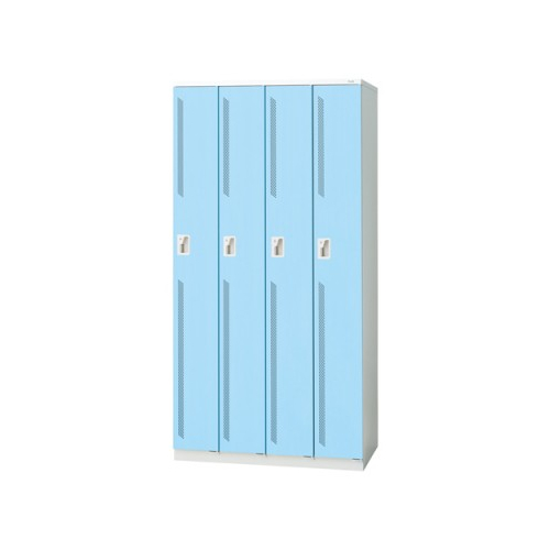 プラス 更衣ロッカー LZシリーズ カラータイプ 4人用 シリンダー錠 W900×D515×H1790 LZ-4S 31-346