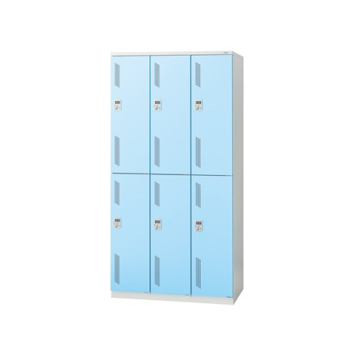 プラス 更衣ロッカー LZシリーズ カラータイプ 6人用 ダイヤル錠 W900×D515×H1790 LZ-6D 31-349