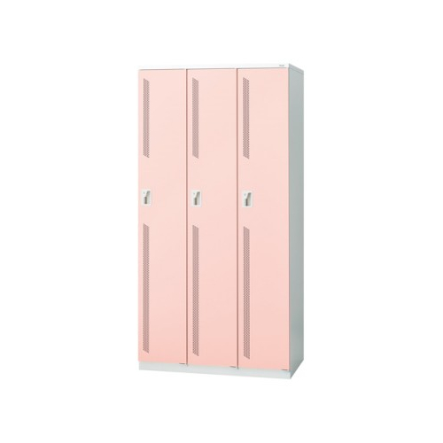 プラス 更衣ロッカー LZシリーズ カラータイプ 3人用 シリンダー錠 W900×D515×H1790 LZ-3S 31-362
