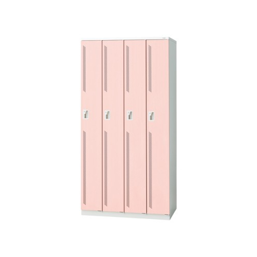 プラス 更衣ロッカー LZシリーズ カラータイプ 4人用 シリンダー錠 W900×D515×H1790 LZ-4S 31-364