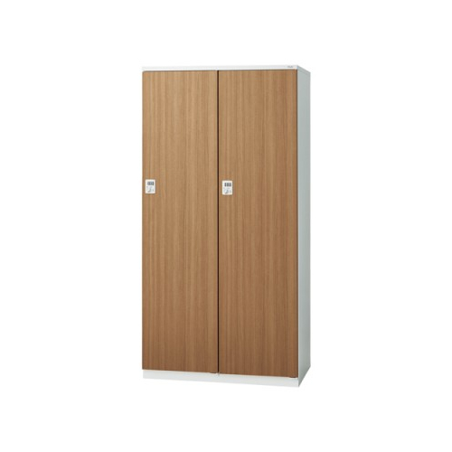 プラス 更衣ロッカー LZシリーズ 木目扉 2人用 ダイヤル錠 W900×D515×H1790 LZ-2D/31-377